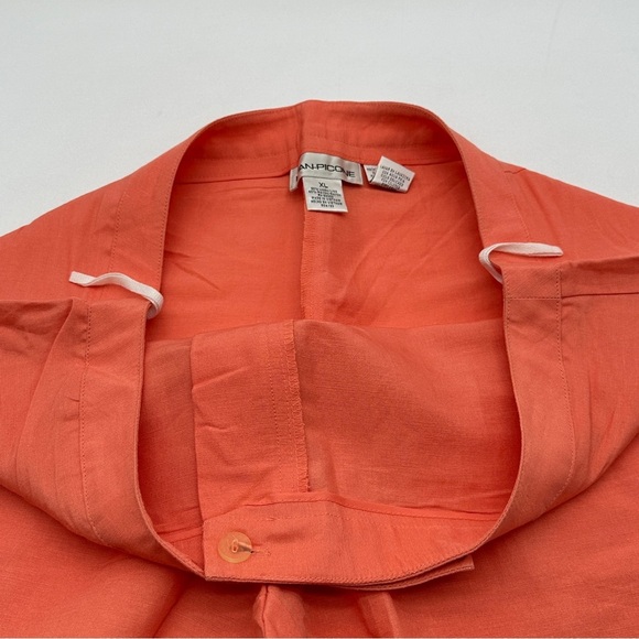 Evan-Picone women’s Orange Capris Pants Size XL Linen Blend - Picture 4 of 8